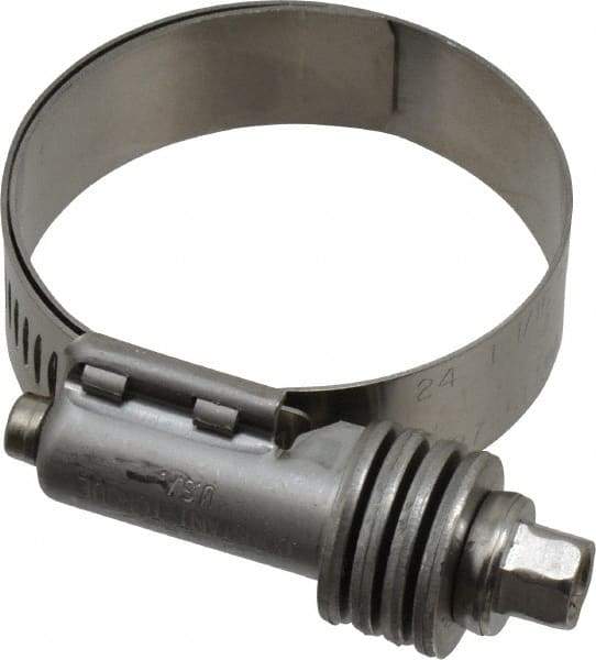 IDEAL TRIDON - Stainless Steel Auto-Adjustable Worm Drive Clamp - 1/2" Wide x 1/2" Thick, 1-1/16" Hose, 1-1/16 to 2" Diam - Apex Tool & Supply