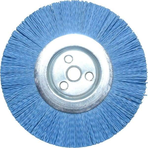Dico - 6" OD, 5/8" Arbor Hole, Crimped Nylon Wheel Brush - 3/8" Face Width - Apex Tool & Supply