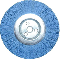 Dico - 6" OD, 5/8" Arbor Hole, Crimped Nylon Wheel Brush - 3/8" Face Width - Apex Tool & Supply