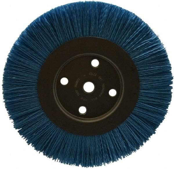 Dico - 8" OD, 5/8" Arbor Hole, Crimped Nylon Wheel Brush - 3/8" Face Width - Apex Tool & Supply
