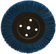 Dico - 8" OD, 5/8" Arbor Hole, Crimped Nylon Wheel Brush - 3/8" Face Width - Apex Tool & Supply