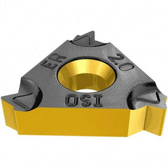 Iscar - 11IR Internal Right Hand 19 Whitworth Laydown Threading Insert - Grade IC908, TiAlN Coated Carbide, 6.35mm Inscribed Circle - Apex Tool & Supply