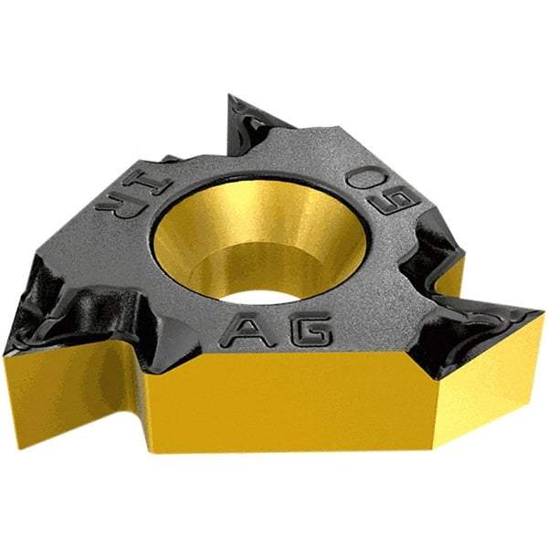 Iscar - 16IR Internal Right Hand 24 UNJ Laydown Threading Insert - Grade IC50M, Uncoated Coated Carbide, 9.53mm Inscribed Circle - Apex Tool & Supply