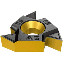 Iscar - 27IL Internal Left Hand 6 Trapez Laydown Threading Insert - Grade IC908, TiAlN Coated Carbide, 15.88mm Inscribed Circle - Apex Tool & Supply