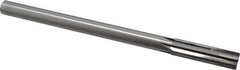 Made in USA - 0.627" Carbide-Tipped 6 Flute Chucking Reamer - Straight Flute, 9/16" Straight Shank, 2-1/4" Flute Length, 9" OAL - Apex Tool & Supply