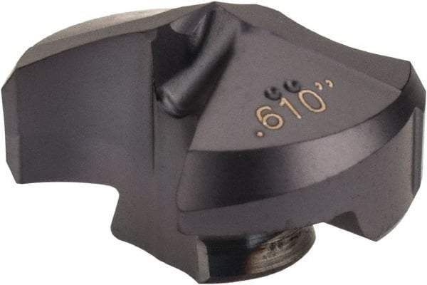 Iscar - Series IDI-SK, 15.49mm Diam Grade IC908 140° Replaceable Drill Tip - Carbide, TiAlN Finish, 15 Seat Size - Apex Tool & Supply