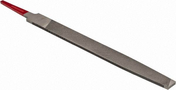 Simonds File - 6" Long, Smooth Cut, Flat American-Pattern File - Double Cut, Tang - Apex Tool & Supply