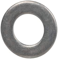 Made in USA - #10L Screw, Grade 300 Stainless Steel Standard Flat Washer - 0.195" ID x 0.354" OD, 0.032" Thick, Passivated Finish, Meets Military Specifications - Apex Tool & Supply