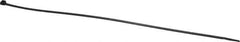 Made in USA - 14-1/4" Long Black Nylon Standard Cable Tie - 40 Lb Tensile Strength, 1.37mm Thick, 101.6mm Max Bundle Diam - Apex Tool & Supply