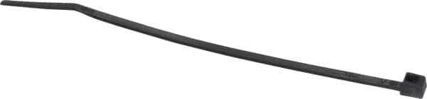 Made in USA - 4-1/8" Long Black Nylon Standard Cable Tie - 18 Lb Tensile Strength, 1.07mm Thick, 22.23mm Max Bundle Diam - Apex Tool & Supply