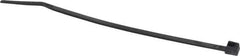 Made in USA - 4-1/8" Long Black Nylon Standard Cable Tie - 18 Lb Tensile Strength, 1.07mm Thick, 22.23mm Max Bundle Diam - Apex Tool & Supply