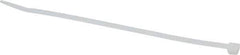 Made in USA - 5.84" Long Natural (Color) Nylon Standard Cable Tie - 40 Lb Tensile Strength, 1.24mm Thick, 36.42mm Max Bundle Diam - Apex Tool & Supply