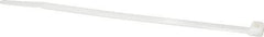 Made in USA - 8.7" Long Natural (Color) Nylon Standard Cable Tie - 120 Lb Tensile Strength, 1.93mm Thick, 52.3mm Max Bundle Diam - Apex Tool & Supply