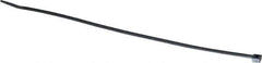 Made in USA - 8-7/8" Long Black Nylon Standard Cable Tie - 40 Lb Tensile Strength, 1.24mm Thick, 60.33mm Max Bundle Diam - Apex Tool & Supply