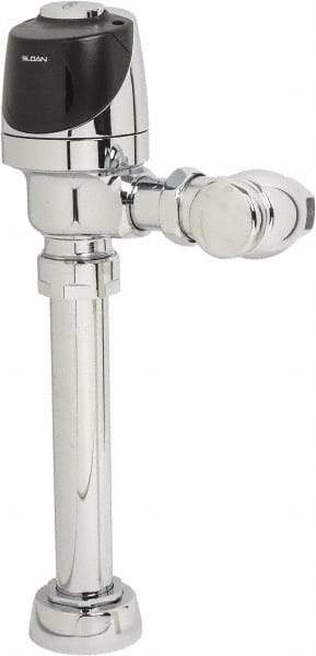 Sloan Valve Co. - 1-1/2" Spud Coupling, 1" Pipe, Closet Automatic Flush Valve - Handle Opening, 3.5 Gal per Flush, Plastic Cover, Powered by 4 AA Batteries - Apex Tool & Supply