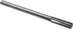 Made in USA - 0.662" Carbide-Tipped 6 Flute Chucking Reamer - Straight Flute, 9/16" Straight Shank, 2-1/4" Flute Length, 9" OAL - Apex Tool & Supply