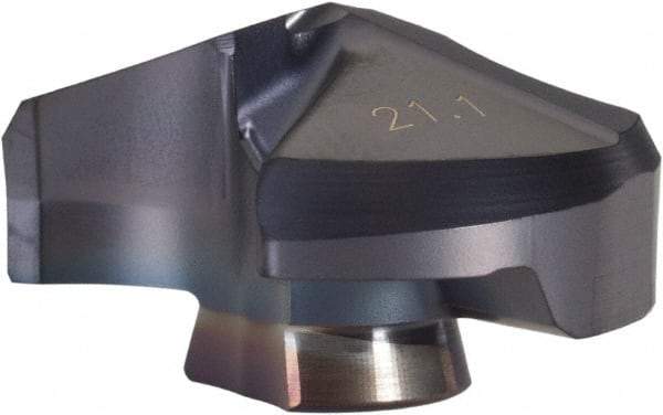 Iscar - Series IDI-SK, 21.11mm Diam Grade IC908 140° Replaceable Drill Tip - Carbide, TiAlN Finish, 21 Seat Size - Apex Tool & Supply