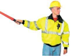 OccuNomix - Size 4XL General Purpose & High Visibility Jacket - Yellow, Polyester, Zipper, Snaps Closure, 52 to 55" Chest - Apex Tool & Supply
