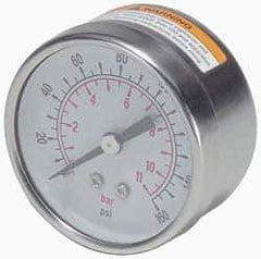Parker - Stainless Steel FRL Pressure Gauge - Use with PB11/PR10 - Apex Tool & Supply