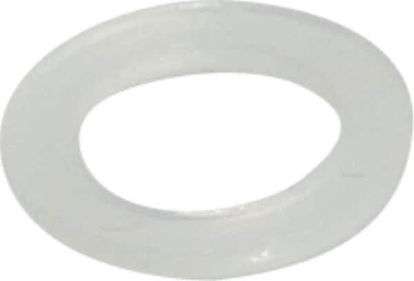 Made in USA - #12 Screw, Grade 6/6 Nylon Standard Flat Washer - 1/4" ID x 3/8" OD, 0.031" Thick, Plain Finish - Apex Tool & Supply