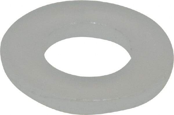 Made in USA - #6 Screw, Grade 6/6 Nylon Standard Flat Washer - 0.156" ID x 0.312" OD, 0.031" Thick, Plain Finish - Apex Tool & Supply