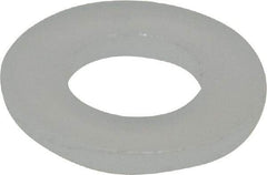 Made in USA - #6 Screw, Grade 6/6 Nylon Standard Flat Washer - 0.156" ID x 0.312" OD, 0.031" Thick, Plain Finish - Apex Tool & Supply