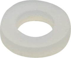 Made in USA - #6 Screw, Grade 6/6 Nylon Standard Flat Washer - 0.162" ID x 0.312" OD, 0.062" Thick, Plain Finish - Apex Tool & Supply