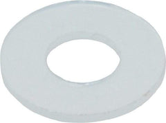 Made in USA - #8 Screw, Grade 6/6 Nylon Standard Flat Washer - 0.193" ID x 0.437" OD, 0.031" Thick, Plain Finish - Apex Tool & Supply