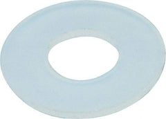 Made in USA - #10 Screw, Grade 6/6 Nylon Standard Flat Washer - 0.2" ID x 0.45" OD, 0.031" Thick, Plain Finish - Apex Tool & Supply