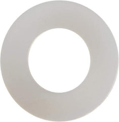 Made in USA - #12 Screw, Grade 6/6 Nylon Standard Flat Washer - 0.24" ID x 0.465" OD, 0.015" Thick, Plain Finish - Apex Tool & Supply