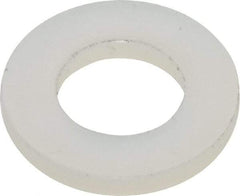Made in USA - #12 Screw, Grade 6/6 Nylon Standard Flat Washer - 0.252" ID x 0.472" OD, 0.062" Thick, Plain Finish - Apex Tool & Supply