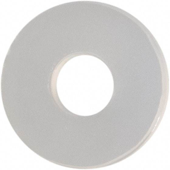 Made in USA - #0 Screw, Grade 6/6 Nylon Standard Flat Washer - 0.068" ID x 0.188" OD, 0.025" Thick, Plain Finish - Apex Tool & Supply