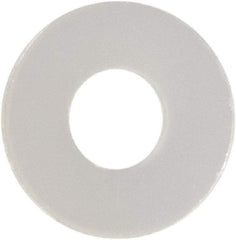 Made in USA - #1 Screw, Grade 6/6 Nylon Standard Flat Washer - 0.084" ID x 0.219" OD, 0.025" Thick, Plain Finish - Apex Tool & Supply