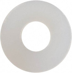 Made in USA - #2 Screw, Grade 6/6 Nylon Standard Flat Washer - 0.094" ID x 1/4" OD, 0.031" Thick, Plain Finish - Apex Tool & Supply