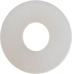Made in USA - #3 Screw, Grade 6/6 Nylon Standard Flat Washer - 0.109" ID x 0.312" OD, 0.031" Thick, Plain Finish - Apex Tool & Supply
