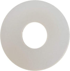 Made in USA - #6 Screw, Grade 6/6 Nylon Standard Flat Washer - 0.156" ID x 0.438" OD, 0.04" Thick, Plain Finish - Apex Tool & Supply