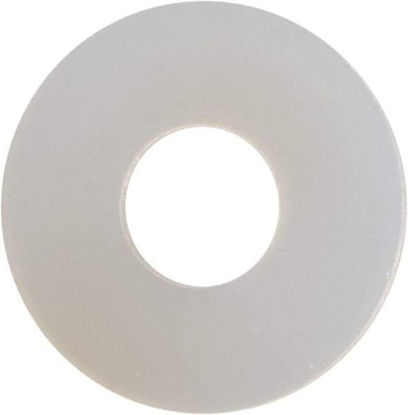 Made in USA - #8 Screw, Grade 6/6 Nylon Standard Flat Washer - 0.188" ID x 1/2" OD, 0.04" Thick, Plain Finish - Apex Tool & Supply