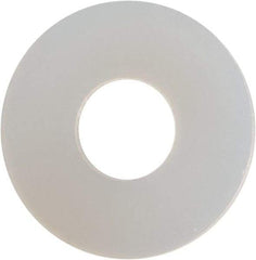 Made in USA - #8 Screw, Grade 6/6 Nylon Standard Flat Washer - 0.188" ID x 1/2" OD, 0.04" Thick, Plain Finish - Apex Tool & Supply