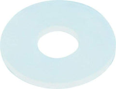 Made in USA - #10 Screw, Grade 6/6 Nylon Standard Flat Washer - 0.203" ID x 0.562" OD, 0.04" Thick, Plain Finish - Apex Tool & Supply