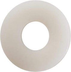 Made in USA - #12 Screw, Grade 6/6 Nylon Standard Flat Washer - 0.234" ID x 5/8" OD, 0.062" Thick, Plain Finish - Apex Tool & Supply