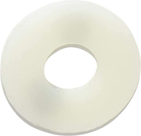 Made in USA - 1/4" Screw, Grade 6/6 Nylon Standard Flat Washer - 0.281" ID x 0.734" OD, 0.062" Thick, Plain Finish - Apex Tool & Supply