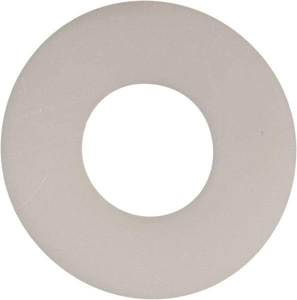 Made in USA - 7/16" Screw, Grade 6/6 Nylon Standard Flat Washer - 0.469" ID x 1-1/8" OD, 0.062" Thick, Plain Finish - Apex Tool & Supply