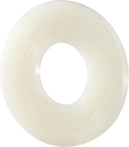 Made in USA - 1/2" Screw, Grade 6/6 Nylon Standard Flat Washer - 0.531" ID x 1-1/4" OD, 0.1" Thick, Plain Finish - Apex Tool & Supply