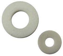 Made in USA - #4 Screw, PTFE Standard Flat Washer - 1/8" ID x 1/4" OD, 0.01" Thick, Plain Finish - Apex Tool & Supply