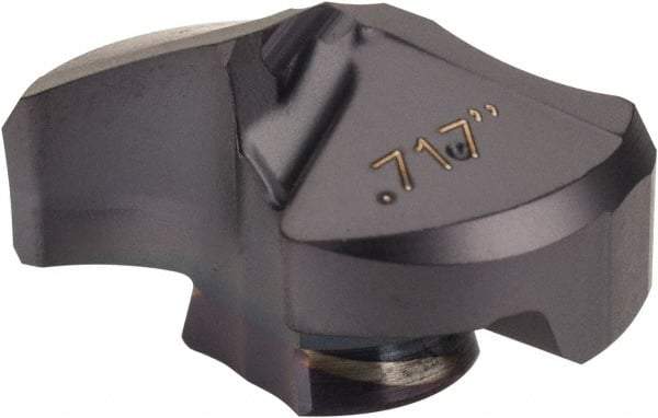 Iscar - Series IDI-SK, 18.21mm Diam Grade IC908 140° Replaceable Drill Tip - Carbide, TiAlN Finish, 18 Seat Size - Apex Tool & Supply