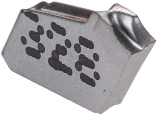 Iscar - GFR JS IC328 Grade, 0.063" Cutting Width, Carbide Cutoff Insert - 6° Right Hand Lead Angle, 0.0008" Cnr Rad, TiCN Coated, Single End - Apex Tool & Supply