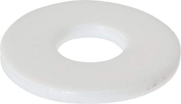 Made in USA - 1/4" Screw, PTFE Standard Flat Washer - 0.281" ID x 0.735" OD, 0.062" Thick, Plain Finish - Apex Tool & Supply