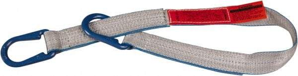 Lift-All - 6' Long x 4" Wide, 6,400 Lb Vertical Capacity, 1 Ply, Nylon Web Sling - 5,000 Lb Choker Capacity, Gray - Apex Tool & Supply