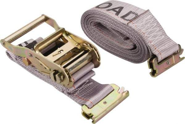 Lift-All - 16' Long x 2" Wide, 1,000 Lb Basket Capacity, 3,000 Lb Vertical Capacity, Polyester Web Sling - Gray - Apex Tool & Supply