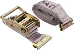 Lift-All - 16' Long x 2" Wide, 1,000 Lb Basket Capacity, 3,000 Lb Vertical Capacity, Polyester Web Sling - Gray - Apex Tool & Supply